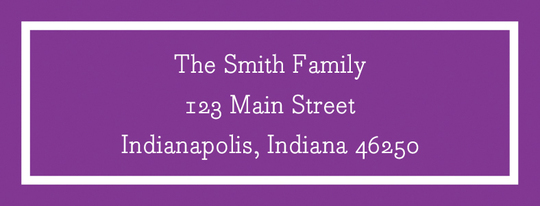 Classic Plum Return Address Labels